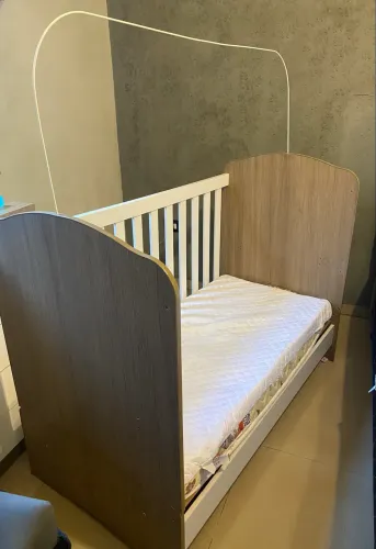 Berço 3 x 1 com colchão e protetor colchão