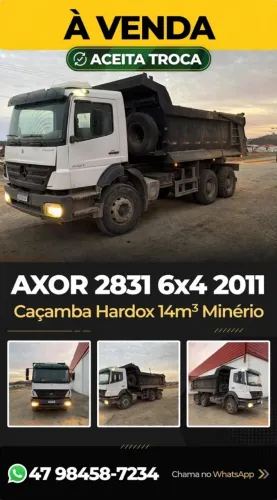 Caminhão 6x4 caçamba