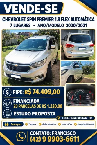 Chevrolet Spin Premier 1.8 8V Econo.flex 5P Aut. 2021