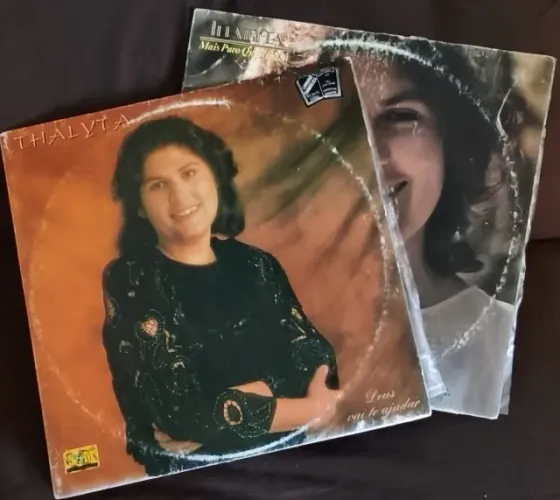 Lote 2 Lp's Discos De Vinil Gospel Evangélico - Thalyta