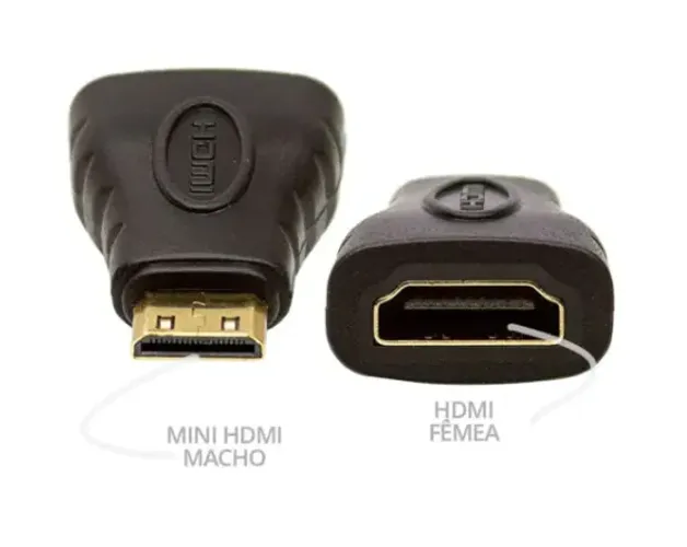 Adaptador Mini HDMI Fêmea Para Mini HDMI Macho EXBOM (Entrego)