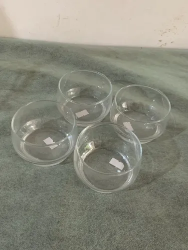 Conjunto 4 Tigelas de Vidro Transparente Sobremesa Petisco