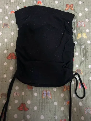Saia de brilho preta