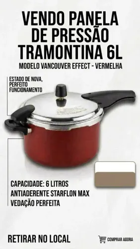 Panela de pressão 6litros Tramontina