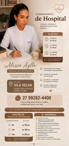 Técnica de enfermagem e cuidadora home care