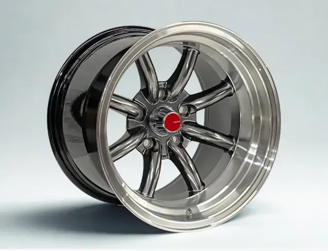 Jogo de Rodas WATANABE Cromo Look Borda Diamantada Aro 15 Tala 10" Furação 5x114,3
