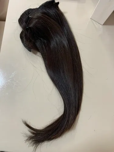 Cabelo brasileiro 50cm liso castanho natural 160g