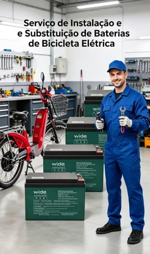 Serviço de instalação de bateria em bicicleta elétrica