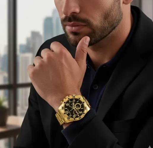RELÓGIO MASCULINO AÇO INOX