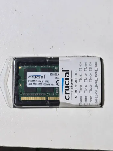 Memória ram Crucial DDR3 8GB 1333Mhz SODIMM