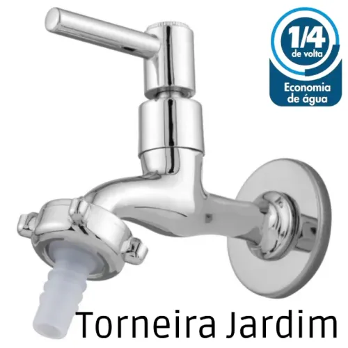 Torneira de Jardim ou Tanque Luxo 1/4 de Volta Metal _ CS117 