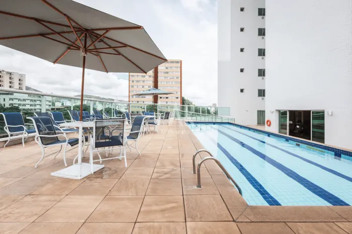 Apartamento mobiliado 1Q/1S com varanda  Frente, Serra, BH