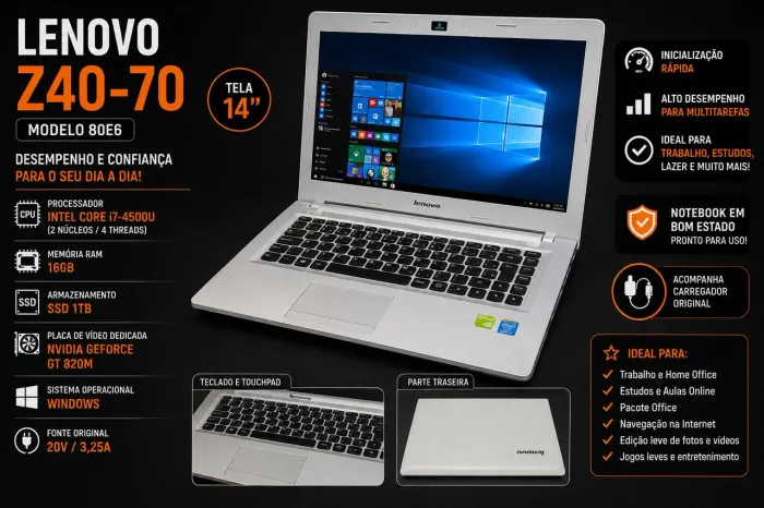Notebook lenovo 14 polegadas