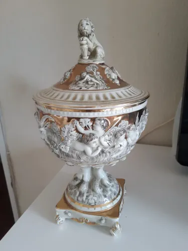 Potiche Capodimonte Italiano Grande original