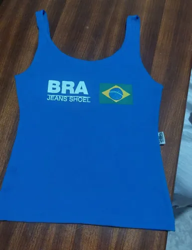 Regata Azul Brasil - Tamanho P infantil