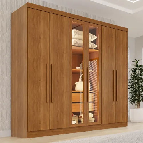 Guarda-Roupa 6 Portas Vision 1,80 m Cinamomo Entrega Rápida