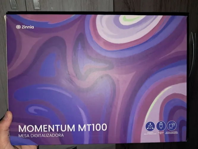 Mesa Digitalizadora Zinnia Momentum MT100 - Completa na Caixa