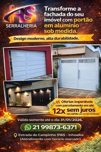 Portão de alumínio garagem a partir de: