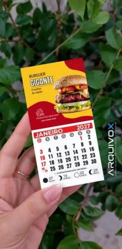 CALENDÁRIO IMÃ GELADEIRA PERSONALIZADOS