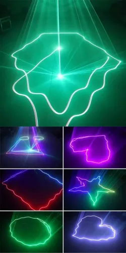 Laser colorido show dmx