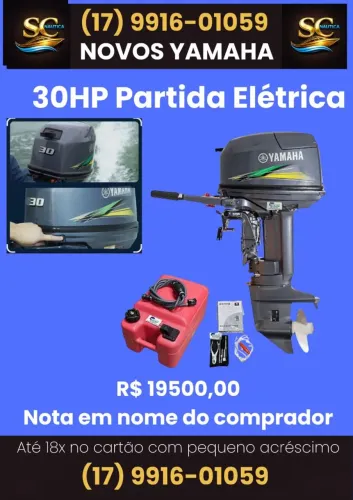 Motor de Popa 30 HP Partida Elétrica Zerooooo 