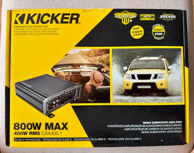 Amplificador Kicker CXA400.1 Mono 400W RMS - Novo!! Pioneer, JL Audio, Hertz, Focal