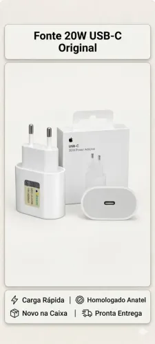Fonte 20W apple USB-C original