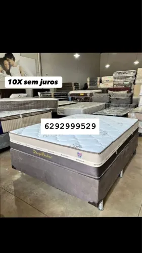 Cama box mais colchão de molas melhor preço