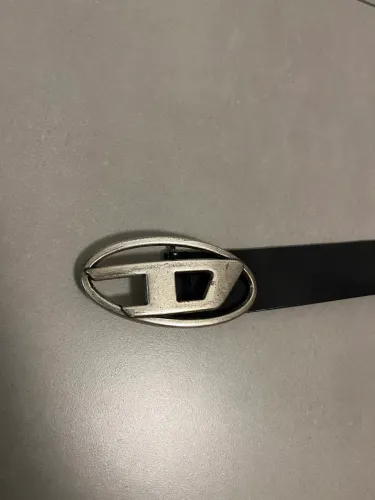 Diesel Belt B-1DR Black / Silver Oval Buckle (Original T95)