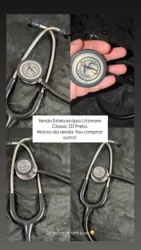 Estetoscópio Littmann Classic III Preto ACEITO OFERTA