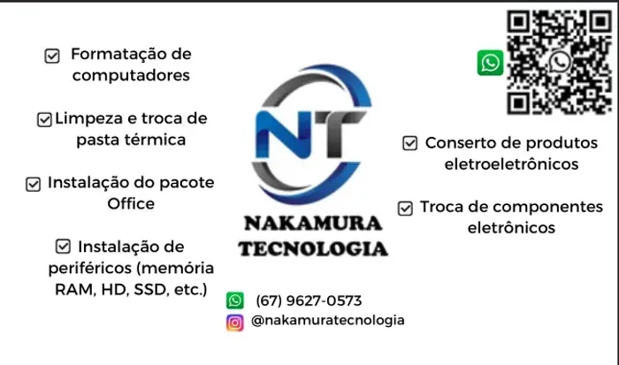 Manutenção em Notebooks e Computadores e Conserto de Eletrodomésticos