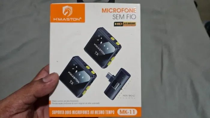 Microfone para celular com entrada USB-C