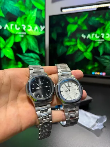 2 Relógios Poedagar Branco e Preto Masculino 