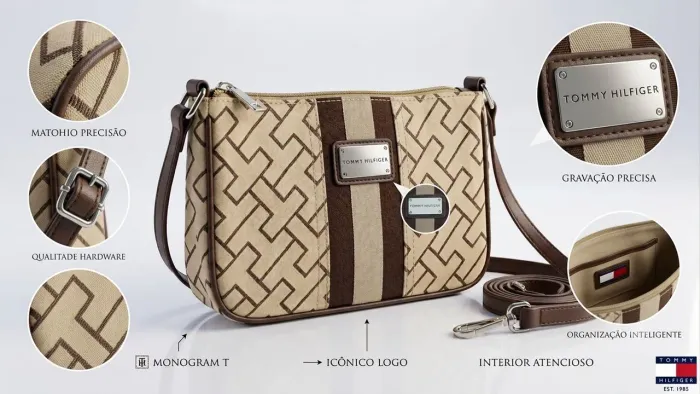 Bolsa Tommy Hilfiger Original Clássica - Perfeita p/ Dia a Dia