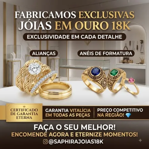 FABRICAMOS JOIAS EM OURO 18k
