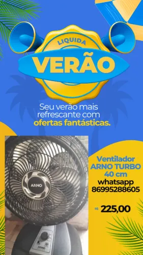 VENTILADOR ARNO TURBO 40CM 225,00 via pix ou especie vir buscar bairro dirceu