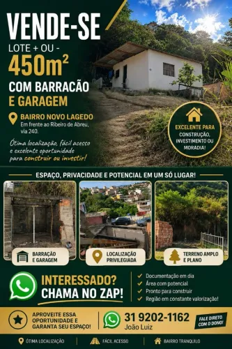 Casa barracão garagem