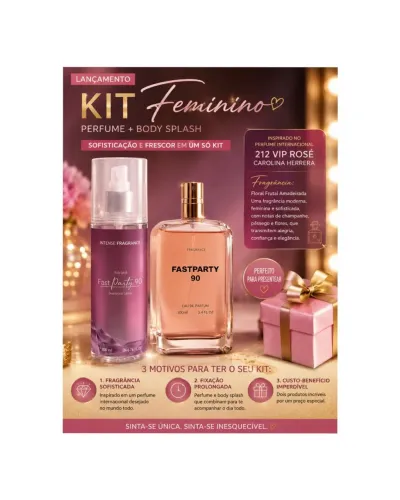 Kit Presente Feminino Perfume Inspirado fragrância internacional
