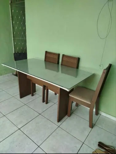 CONJUNTO MESA COM 6 CADEIRAS