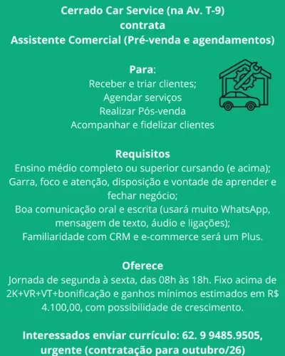Vendedor (Pré-Venda/agendamentos)
