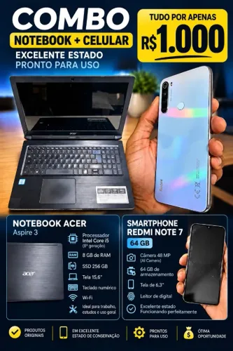 Notebook + Celular