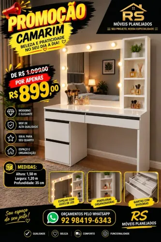 Penteadeira na promoção
