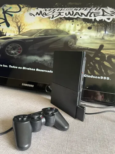 PS2 Slim Completo + Memory Card + 20 Jogos