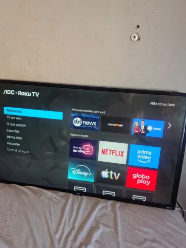 Vendo tv smart de 43 AOC ROKU.