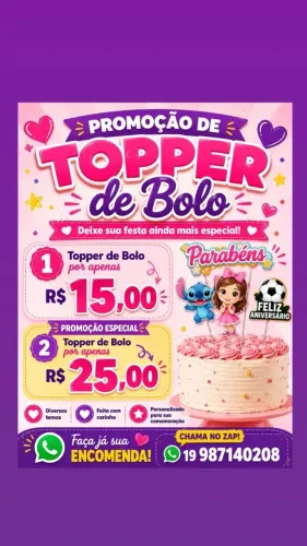 Topper de bolo