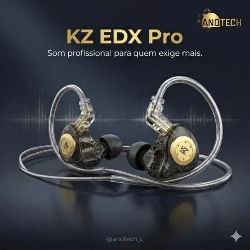 Kz Edx Pro | Fone de ouvido com Fio premium | NOVO