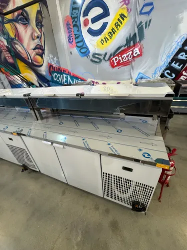 Balcão de serviço refrigerado Condimentador 1,50 metros Refrimate 