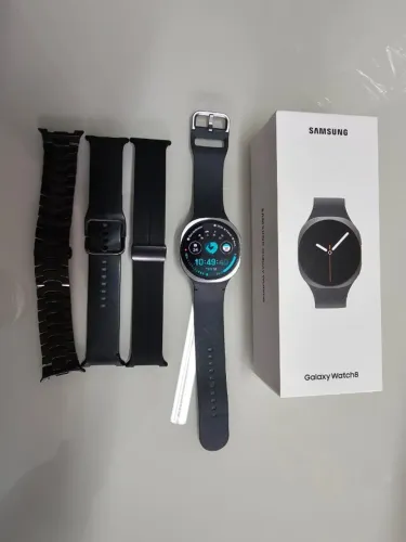 Galaxy Watch 8 44mm LTE - Completo com Caixa + 3 Pulseiras Extras e Case