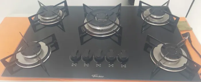 Fogao cooktop fischer 5 bocas tripla chama