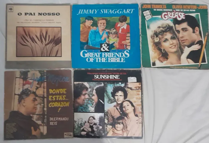 5 Discos Vinil O Pai Nosso Tabernáculo Mormon Jimmy Swaggart Grease Sunshine Frete Grátis